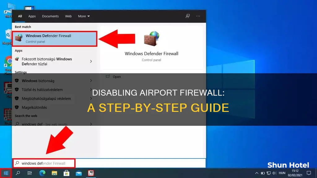 how to turn off airport firewall