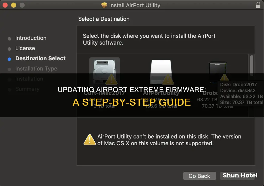 how to update airport extreme firmware