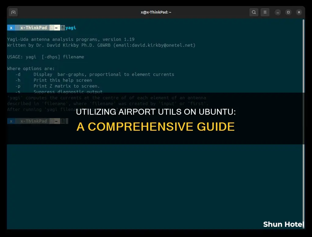 how to use airport utils ubuntu