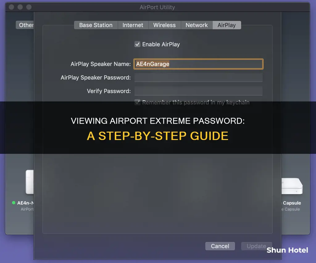 how to view airport extreme password