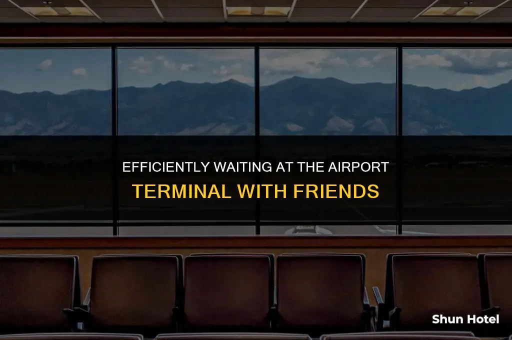 how to wait with friends at airport terminal