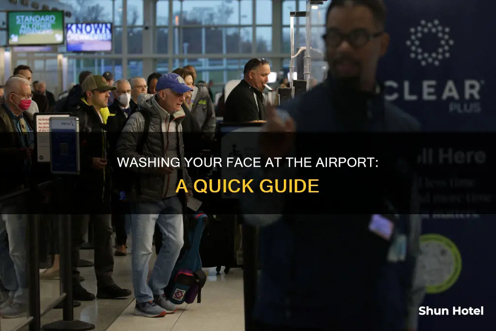 how to wash face at airport