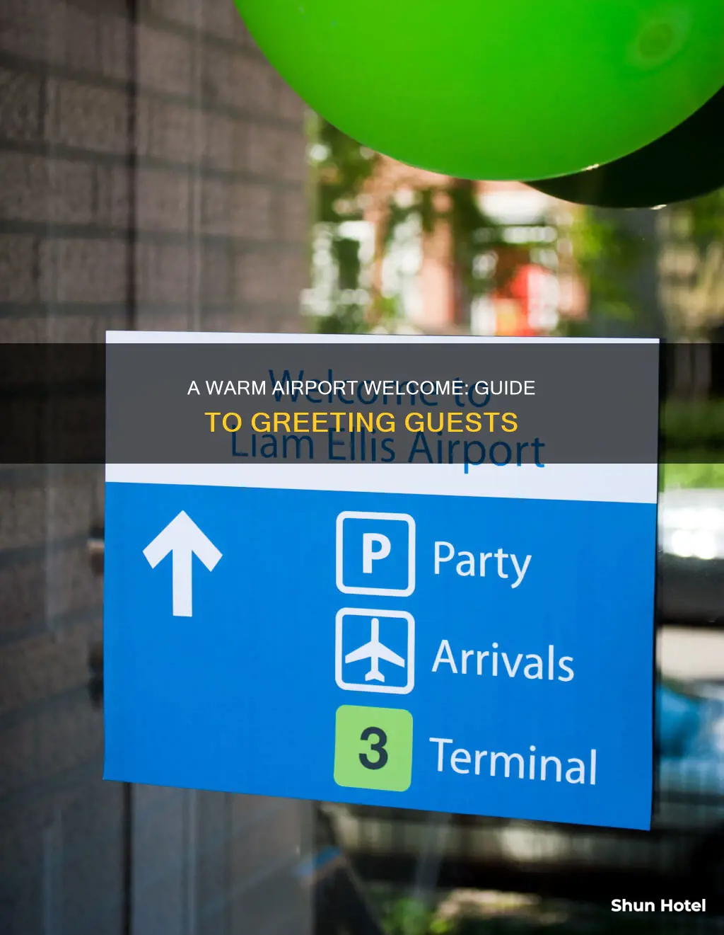 how to welcome someone at airport