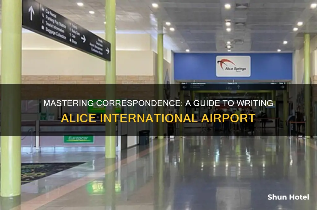 how to write to alice international airport