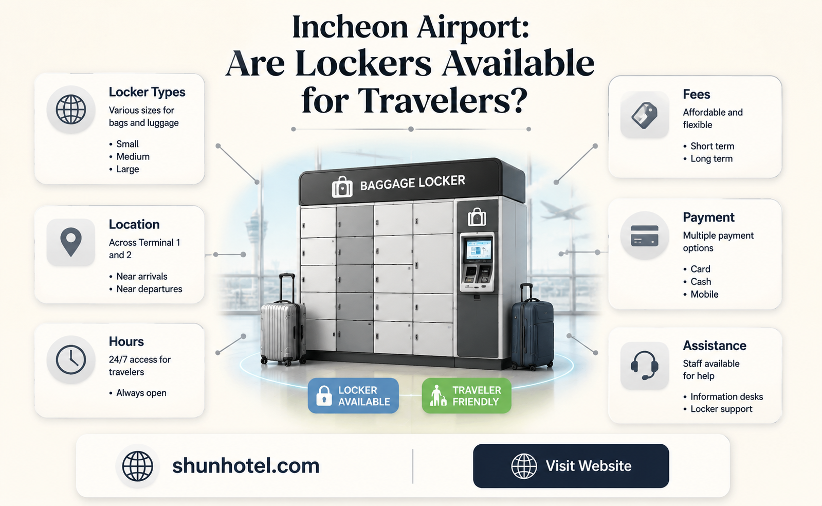 are there lockers at incheon airport