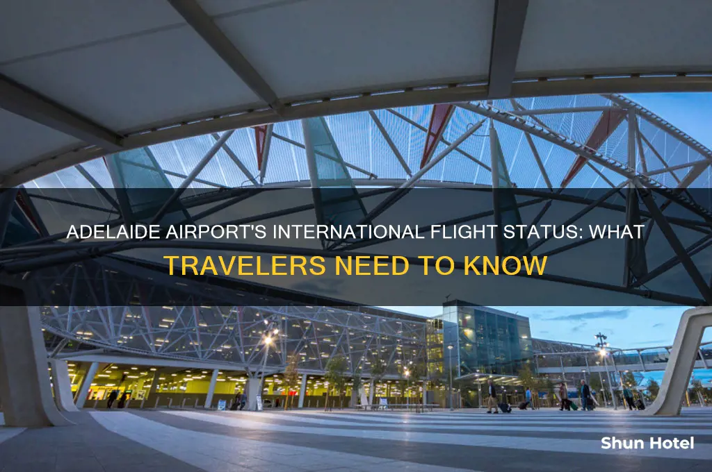 is adelaide airport open for international flights
