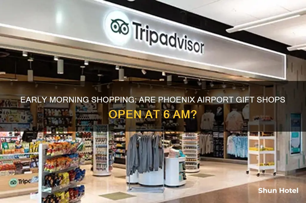 is any gift shops open in phoenix airport at 6am