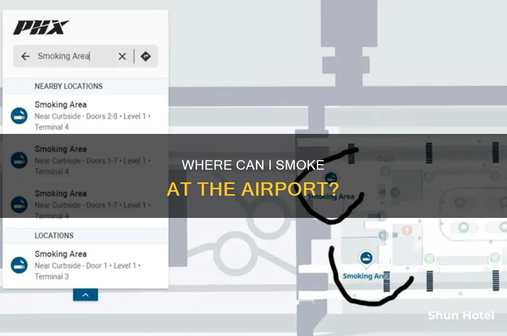 is any place on the airport where i can smoke