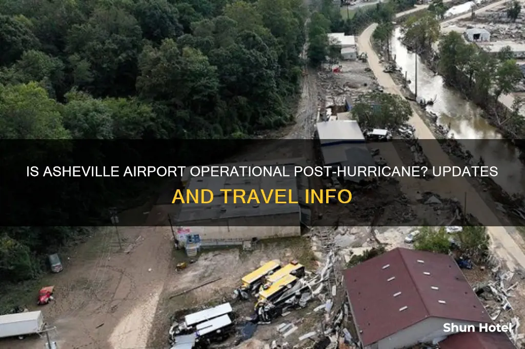 is asheville airport open after hurricane