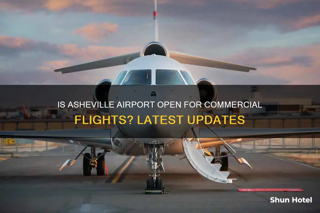 is asheville airport open for commercial flights
