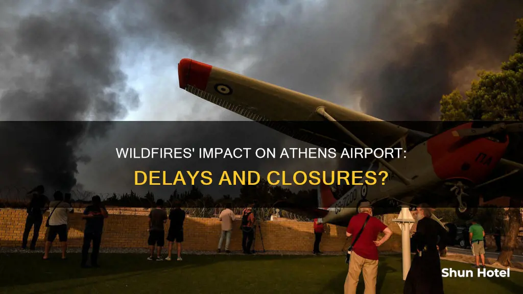 is athens airport affected by wildfires