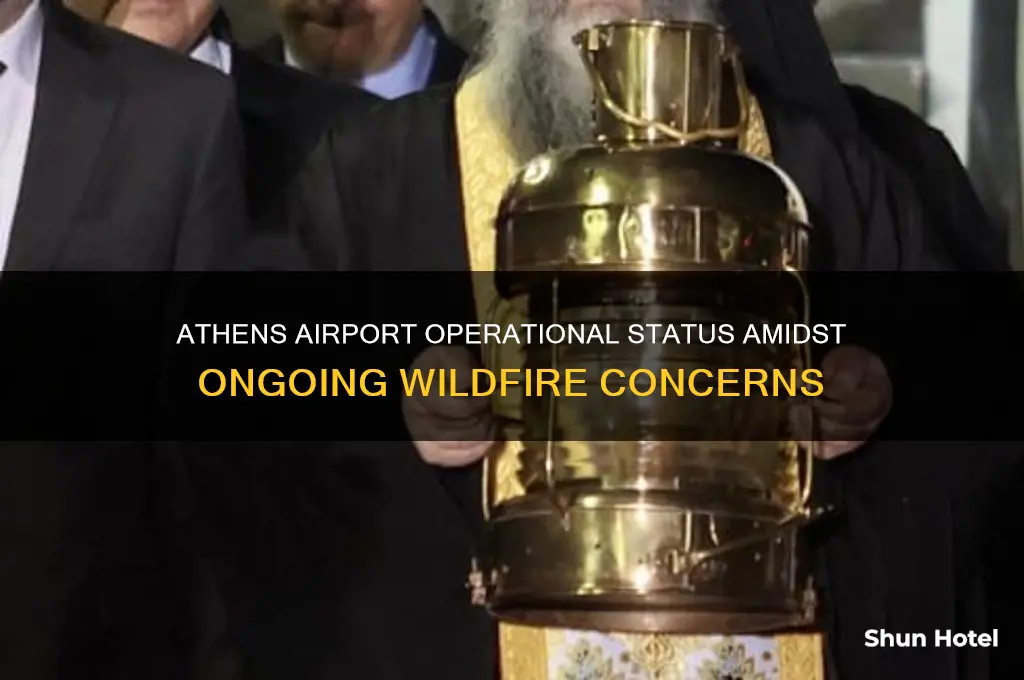 is athens airport open due to fires