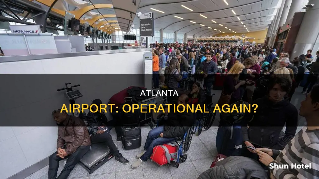is atlanta airport up and running