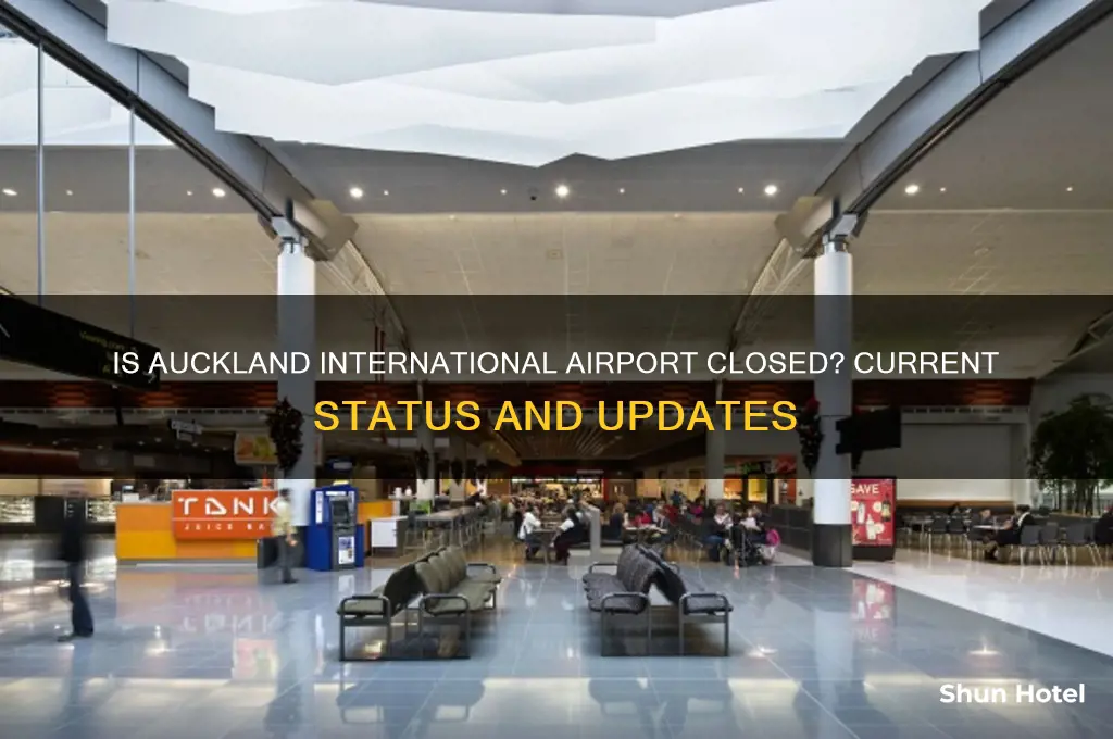 is auckland international airport closed