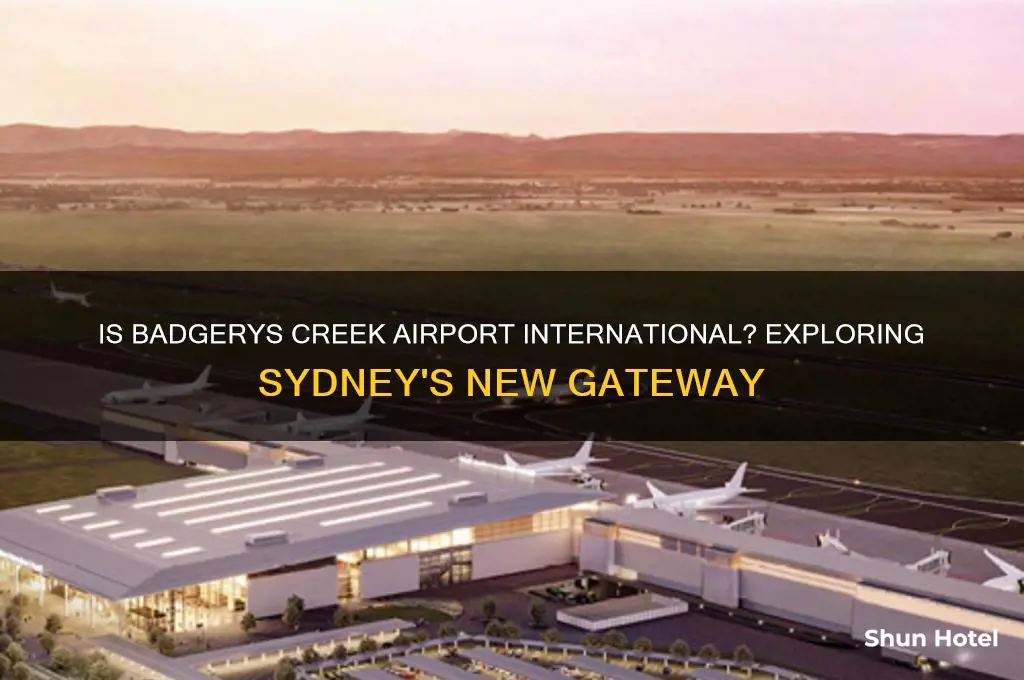 is badgerys creek airport international