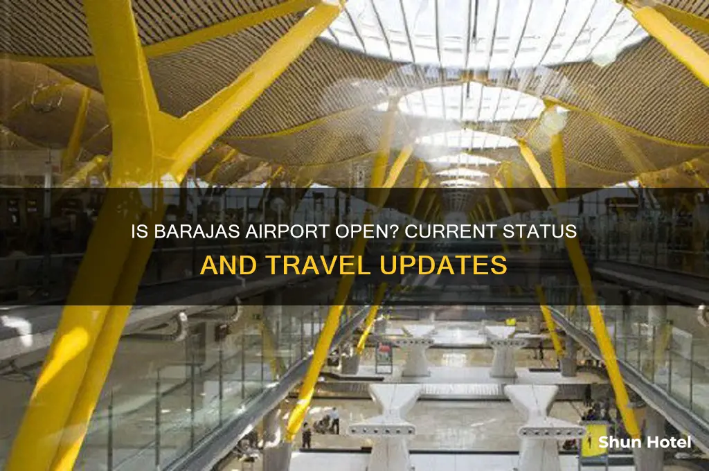 is barajas airport open
