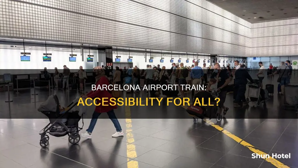 is barcelona airport train handicapped accessible