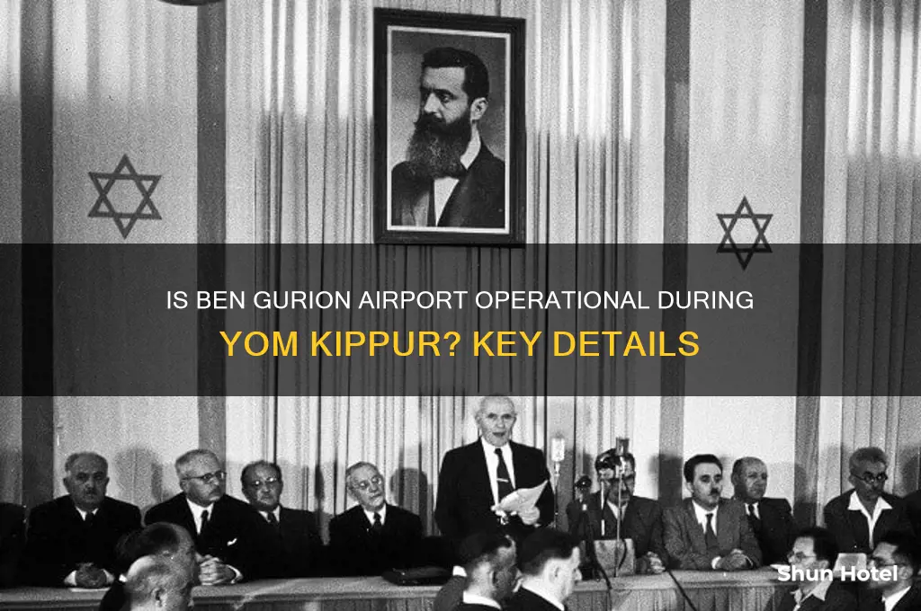 is ben gurion airport open on yom kippur