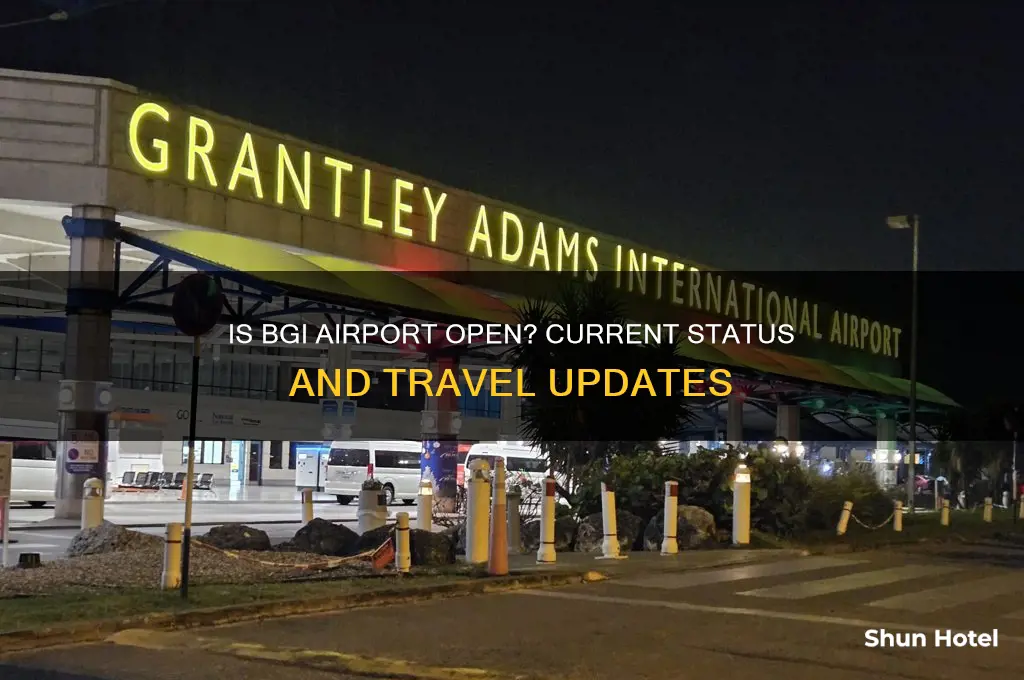 is bgi airport open