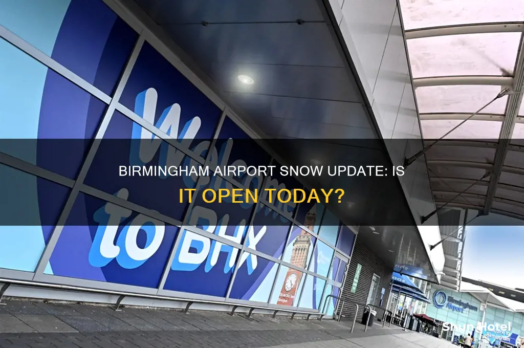 is birmingham airport open due to snow
