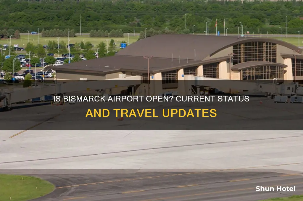 is bismarck airport open