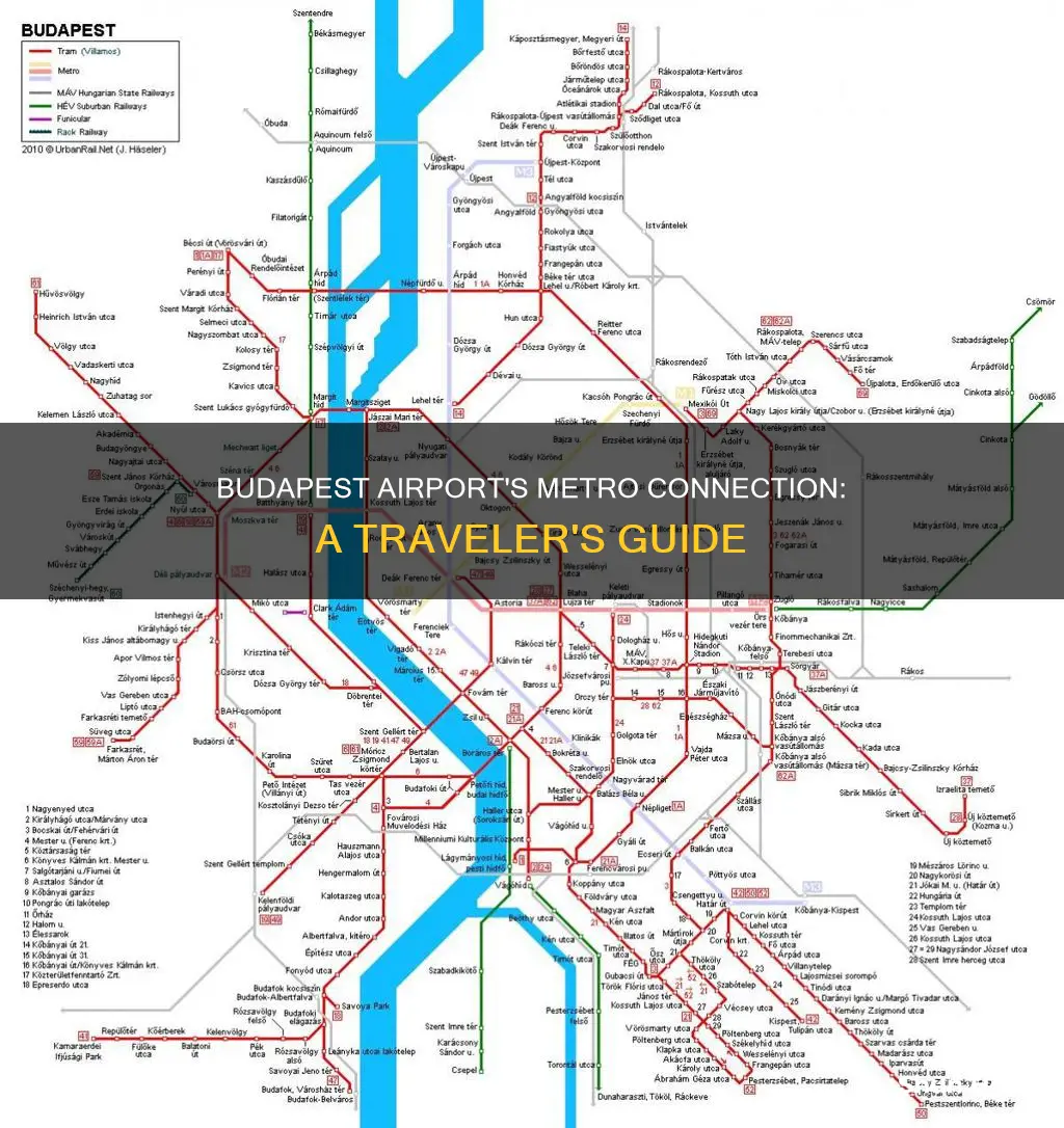 is budapest airport on the metro