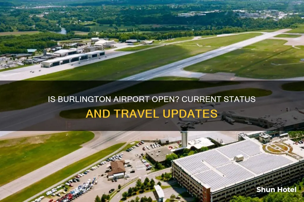 is burlington airport open