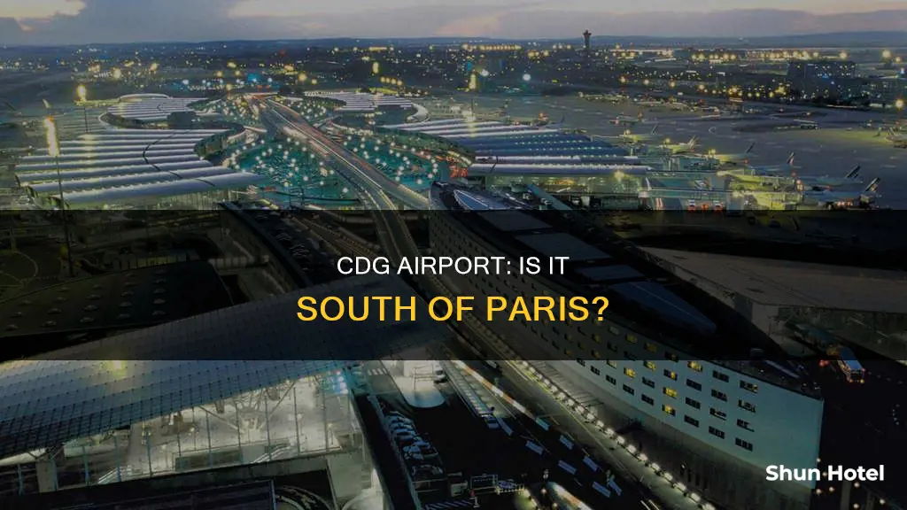 is cdg airport south of paris