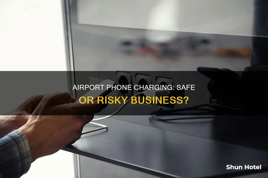 is charging phone at airport safe