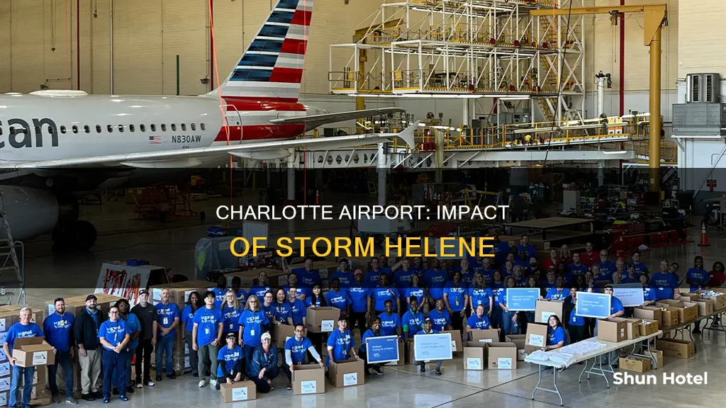 is charlotte airport affected by helene
