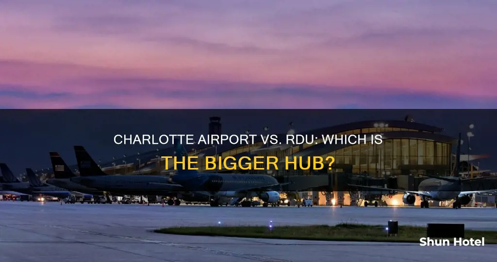 is charlotte airport bigger than rdu