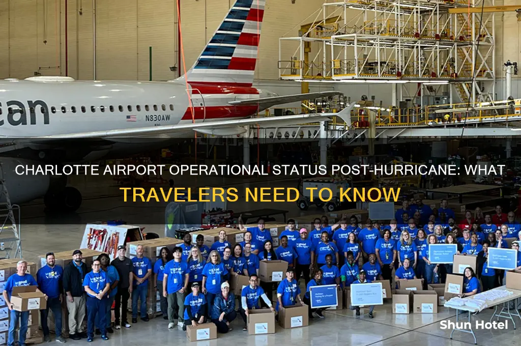 is charlotte airport open after hurricane