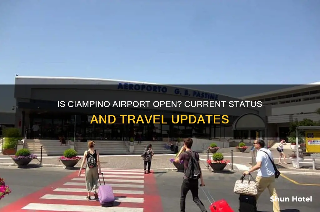 is ciampino airport open