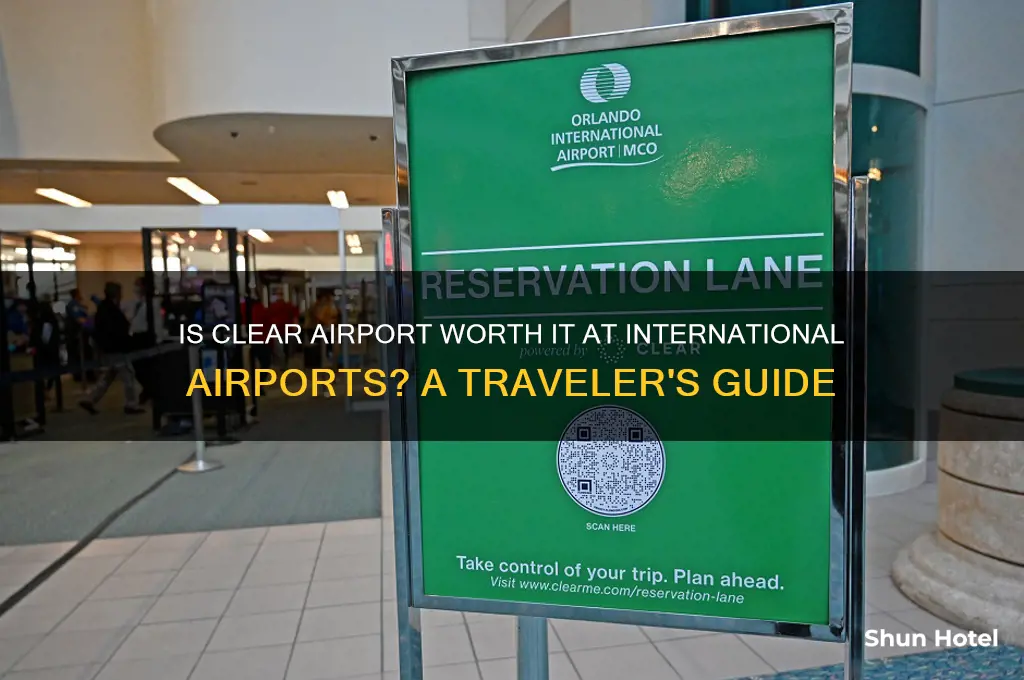 is clear airport at international airport