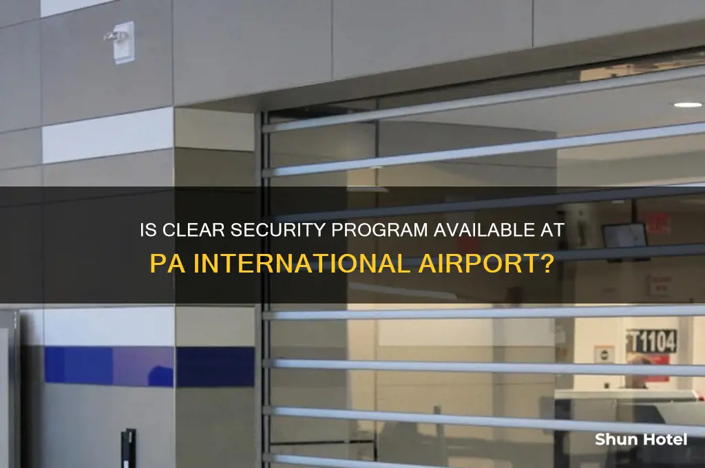 is clear in pa international airport