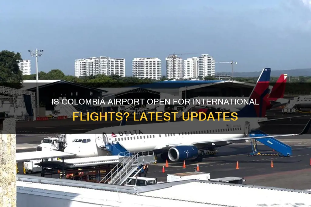 is colombia airport open for international flights
