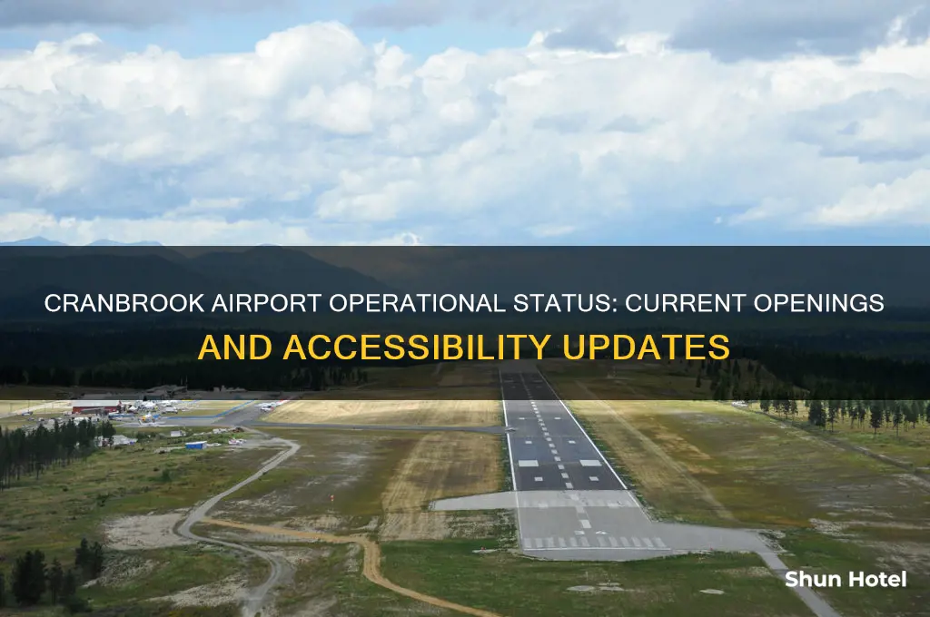 is cranbrook airport open