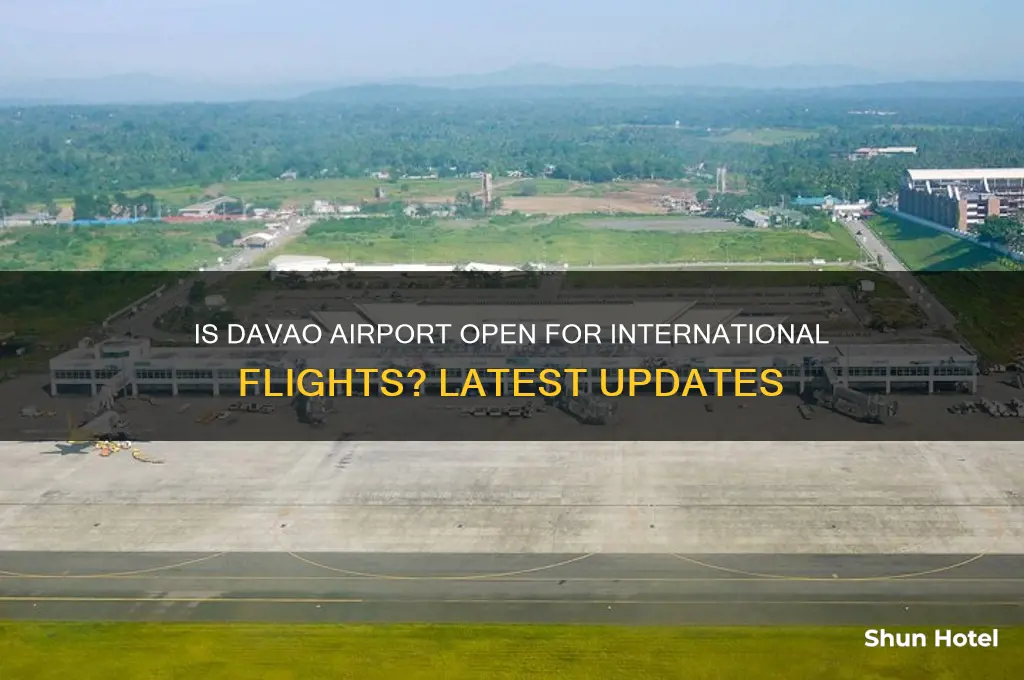 is davao airport open for international flights