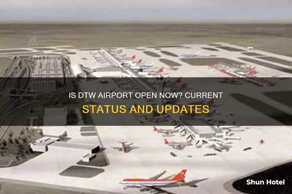 is dtw airport open now