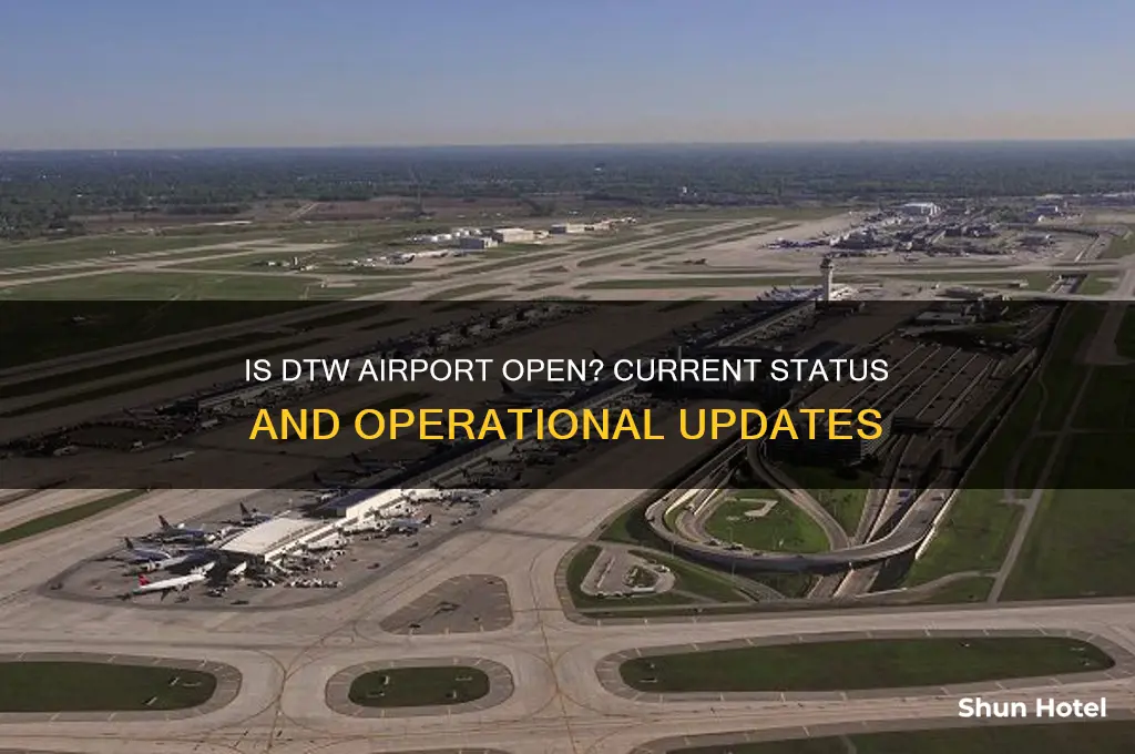 is dtw airport open