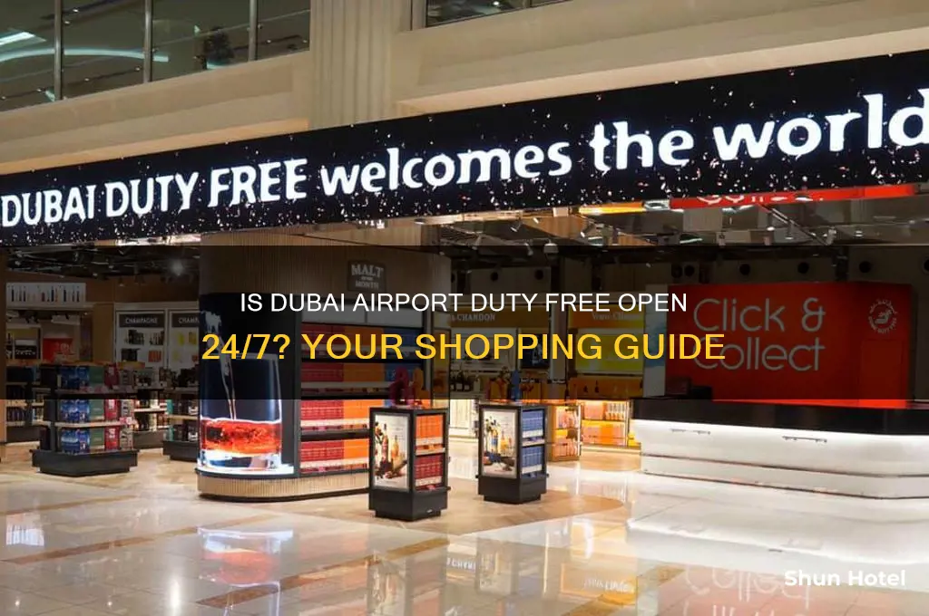 is dubai airport duty free open 24 hours