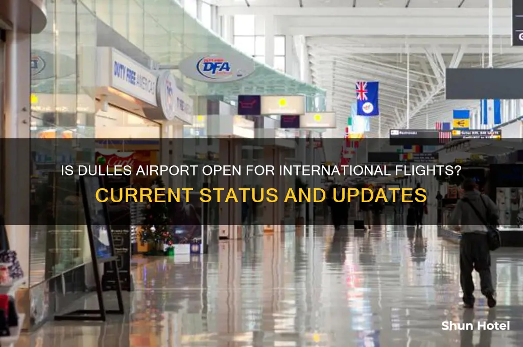 is dulles airport open for international flights