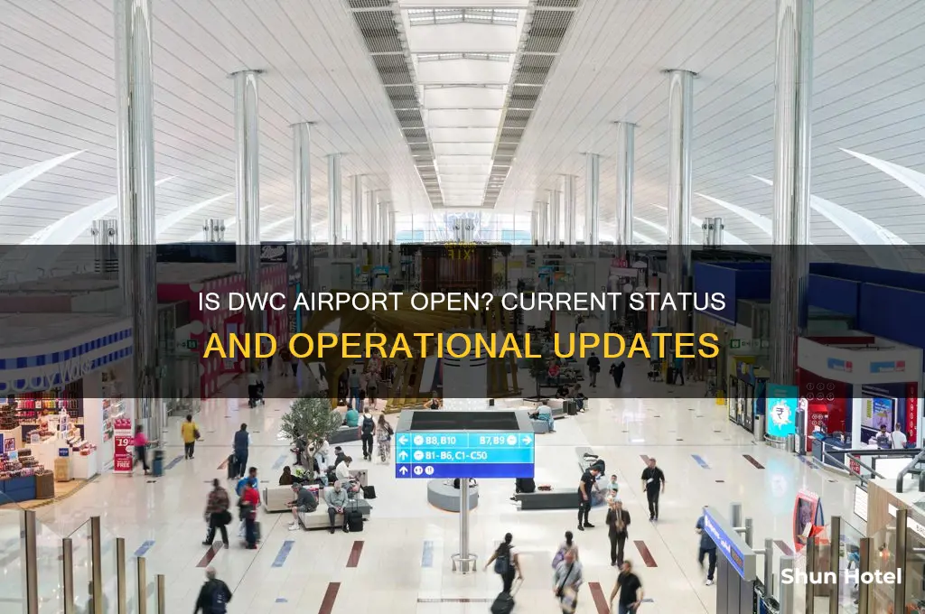 is dwc airport open