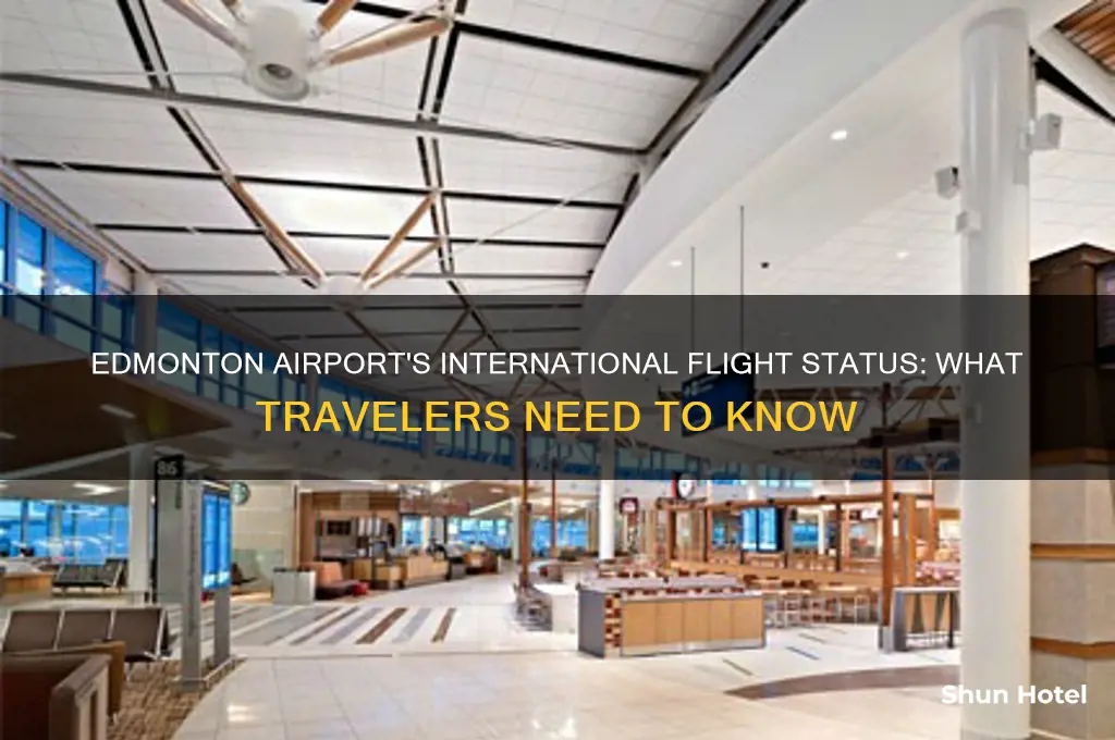 is edmonton airport open for international flights