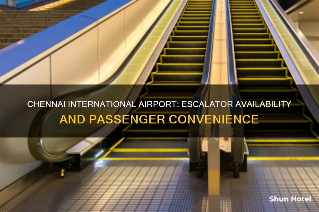 is escalator available in chennai international airport