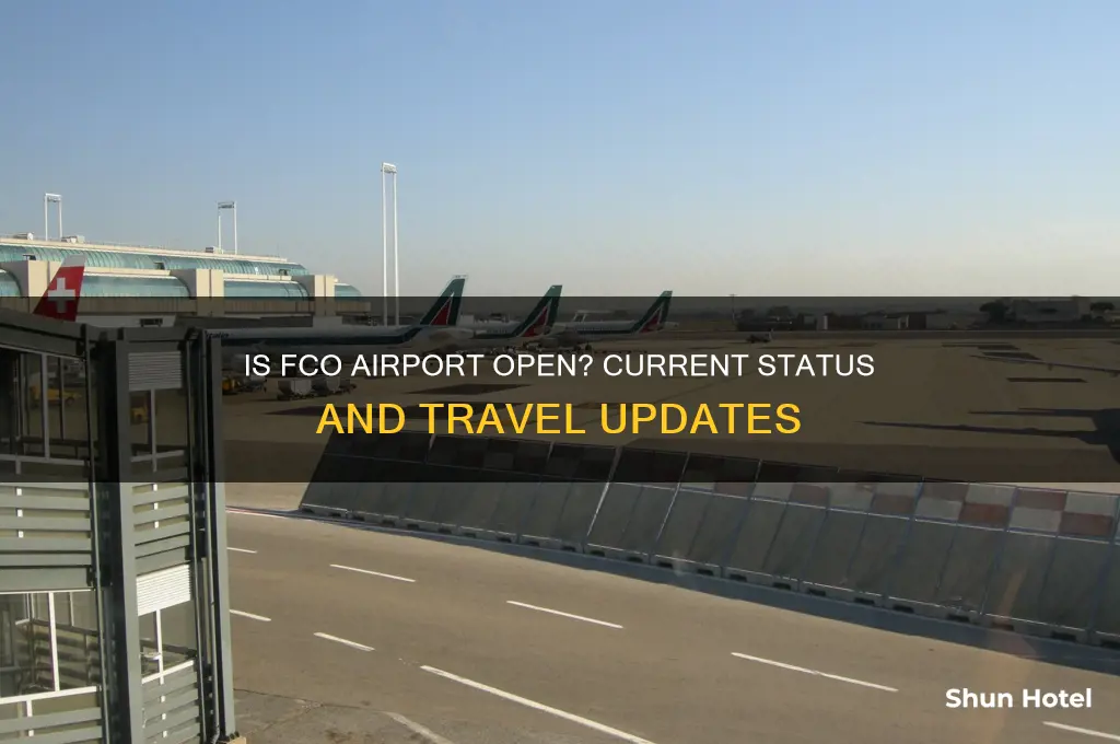 is fco airport open