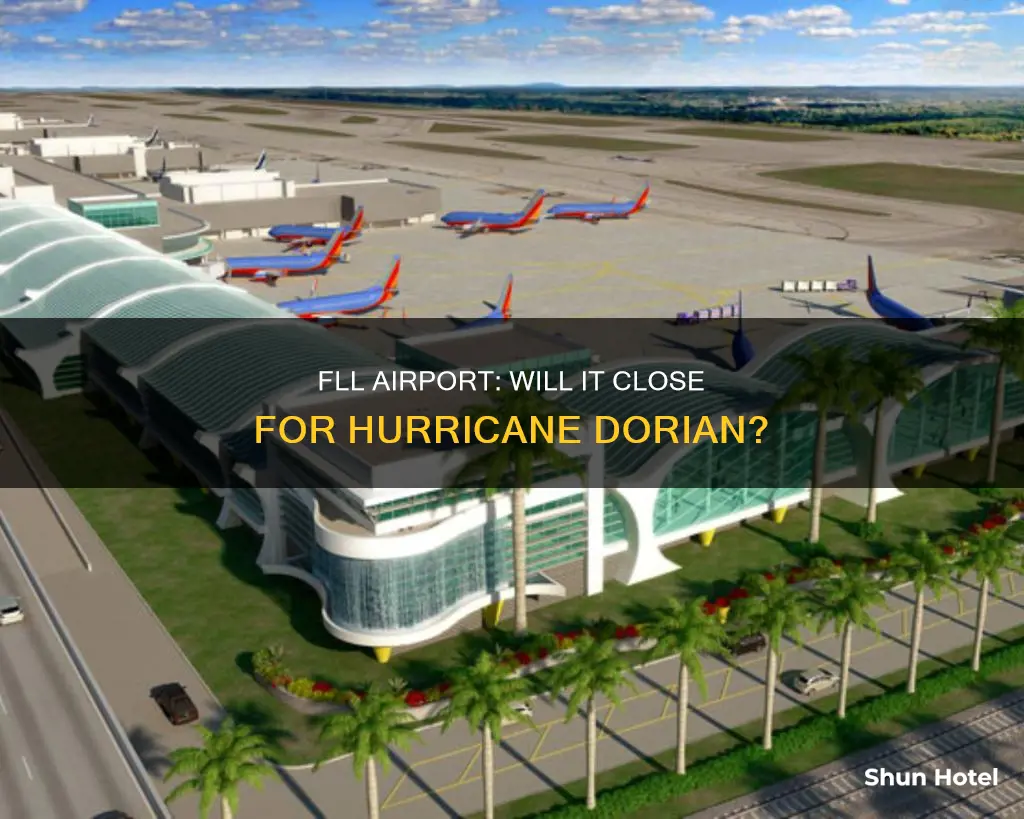 is fll airport closing for dorian
