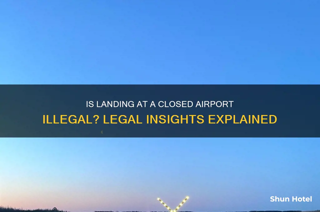 is flying to a closed airport against the law