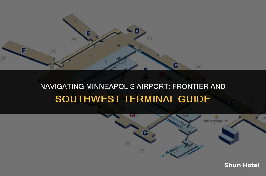 is frontier in same terminal as southwest in minneapolis airport