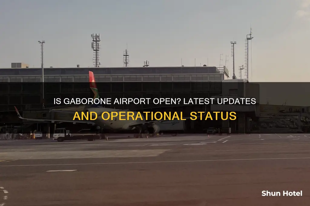 is gaborone airport open